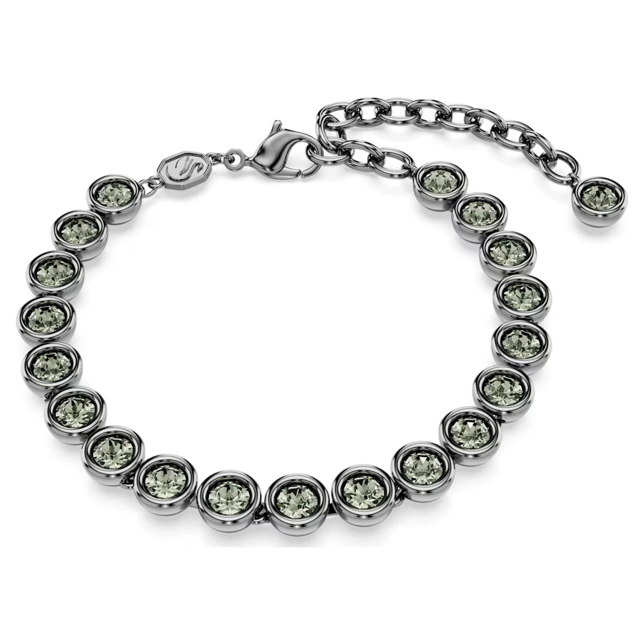Imber Tennis Bracelet Round Cut, Black, Ruthenium Plated 5682592 (Size M) | Swarovski 1 Imber Tennis Bracelet Round Cut, Black, Ruthenium Plated 5682592 (Size M) | Swarovski
