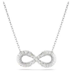 Hyperbola Pendant Infinity, White, Rhodium Plated 5679434 | Swarovski