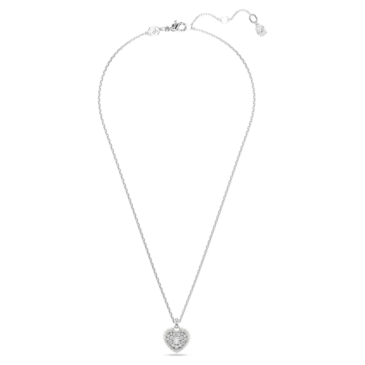 Hyperbola Pendant, Heart, White, Rhodium Plated 5684386 | Swarovski 2 Hyperbola Pendant, Heart, White, Rhodium Plated 5684386 | Swarovski - Image 2