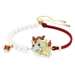 Chinese Zodiac Bracelet, Dragon, Multicolored, Gold-Tone Plated 5675839 | Swarovski