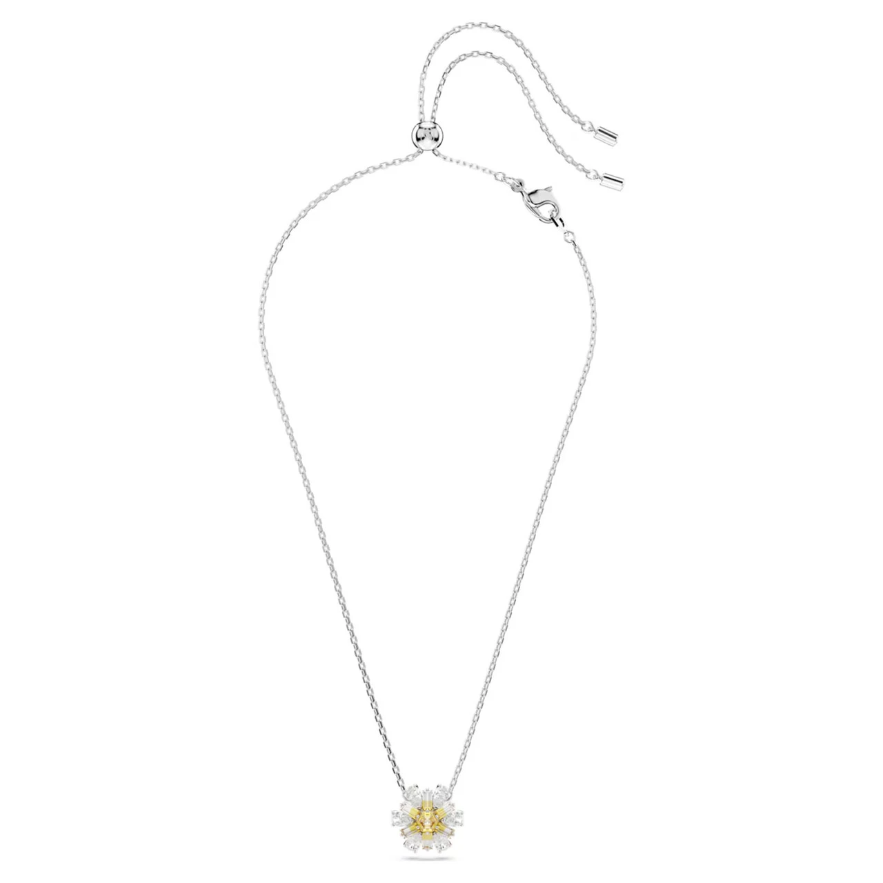 Idyllia Pendant, Flower, Yellow, Rhodium Plated 5679939 | Swarovski 2 Idyllia Pendant, Flower, Yellow, Rhodium Plated 5679939 | Swarovski - Image 2