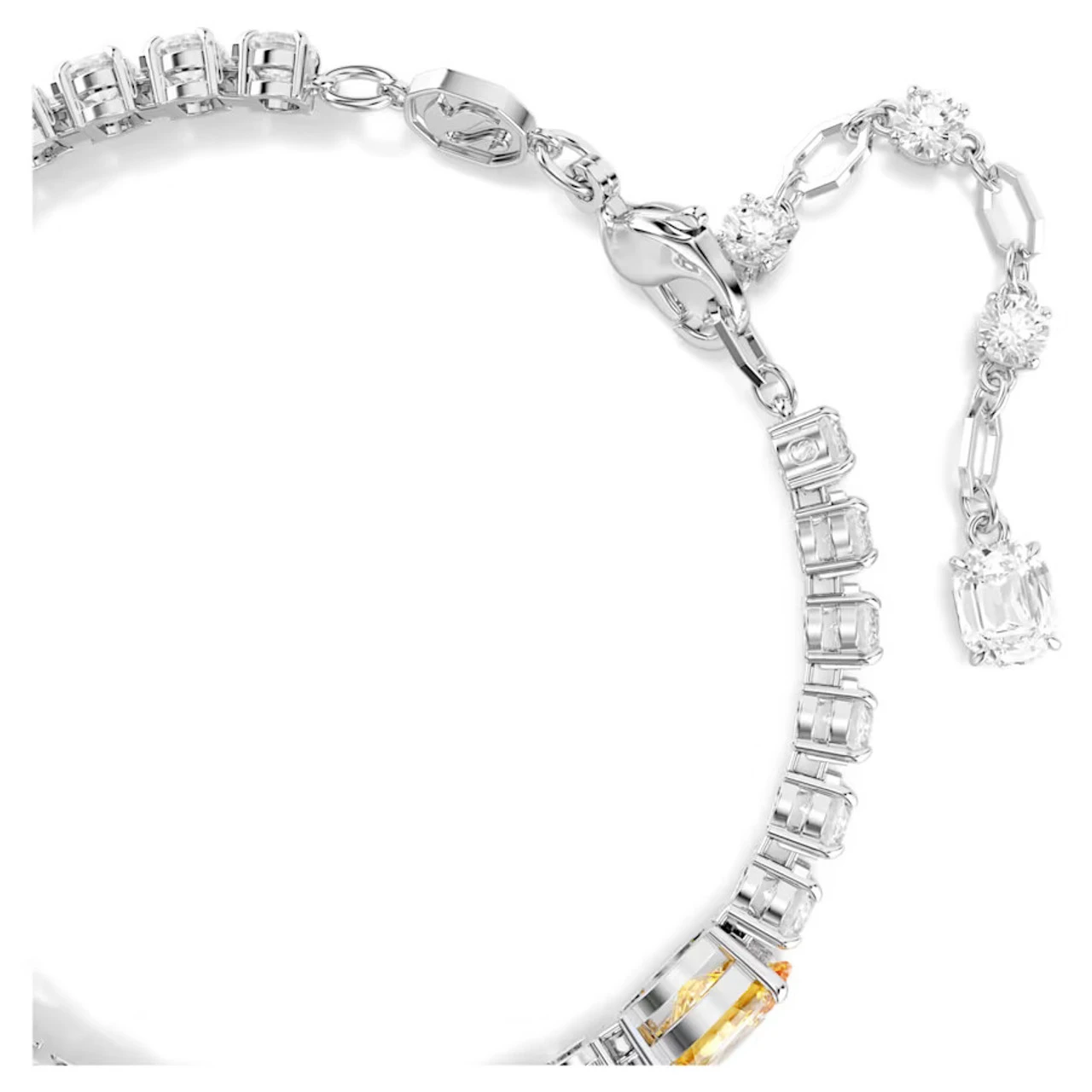 Matrix Tennis Bracelet, Mixed Cuts, Yellow, Rhodium Plated 5666425 | Swarovski 3 Matrix Tennis Bracelet, Mixed Cuts, Yellow, Rhodium Plated 5666425 | Swarovski - Image 3