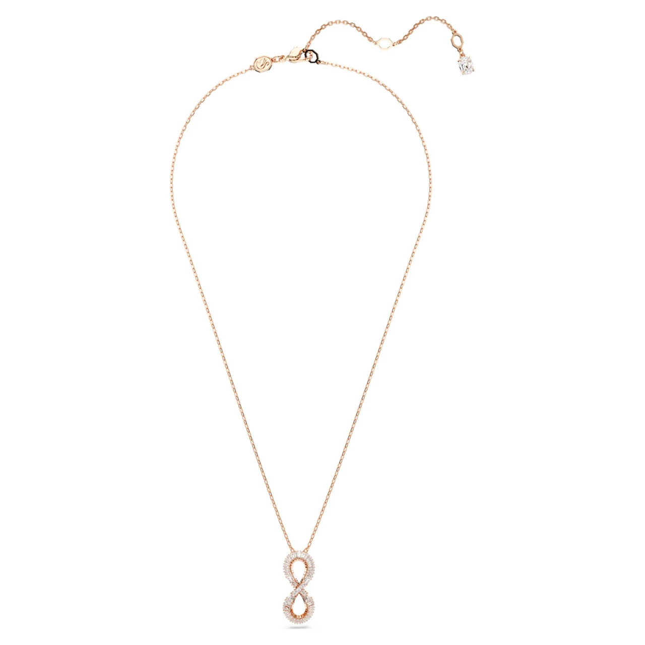 Hyperbola Pendant Infinity, White, Rose Gold-Tone Plated 5677623 | Swarovski 2 Hyperbola Pendant Infinity, White, Rose Gold-Tone Plated 5677623 | Swarovski - Image 2