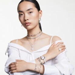 Constella Bracelet, White, Rhodium Plated 5683353 | Swarovski -four seasons jewelry shop 806281c9 4f80 5d14 9187 9e82b97d3c93 00566.1705915396