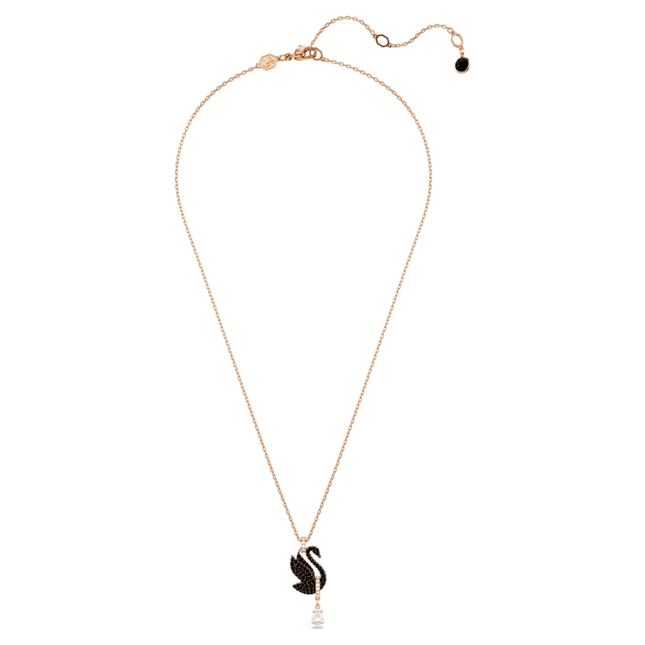 Swan Pendant, Black, Rose Gold-Tone Plated 5678045 | Swarovski 2 Swan Pendant, Black, Rose Gold-Tone Plated 5678045 | Swarovski - Image 2