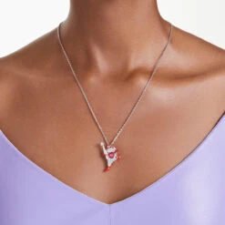 Alice In Wonderland Pendant, Playing Card, Red, Rhodium Plated 5682805 | Swarovski -four seasons jewelry shop 9d7493ac baff 5146 b120 25a387ea0cdf 50366.1705035337