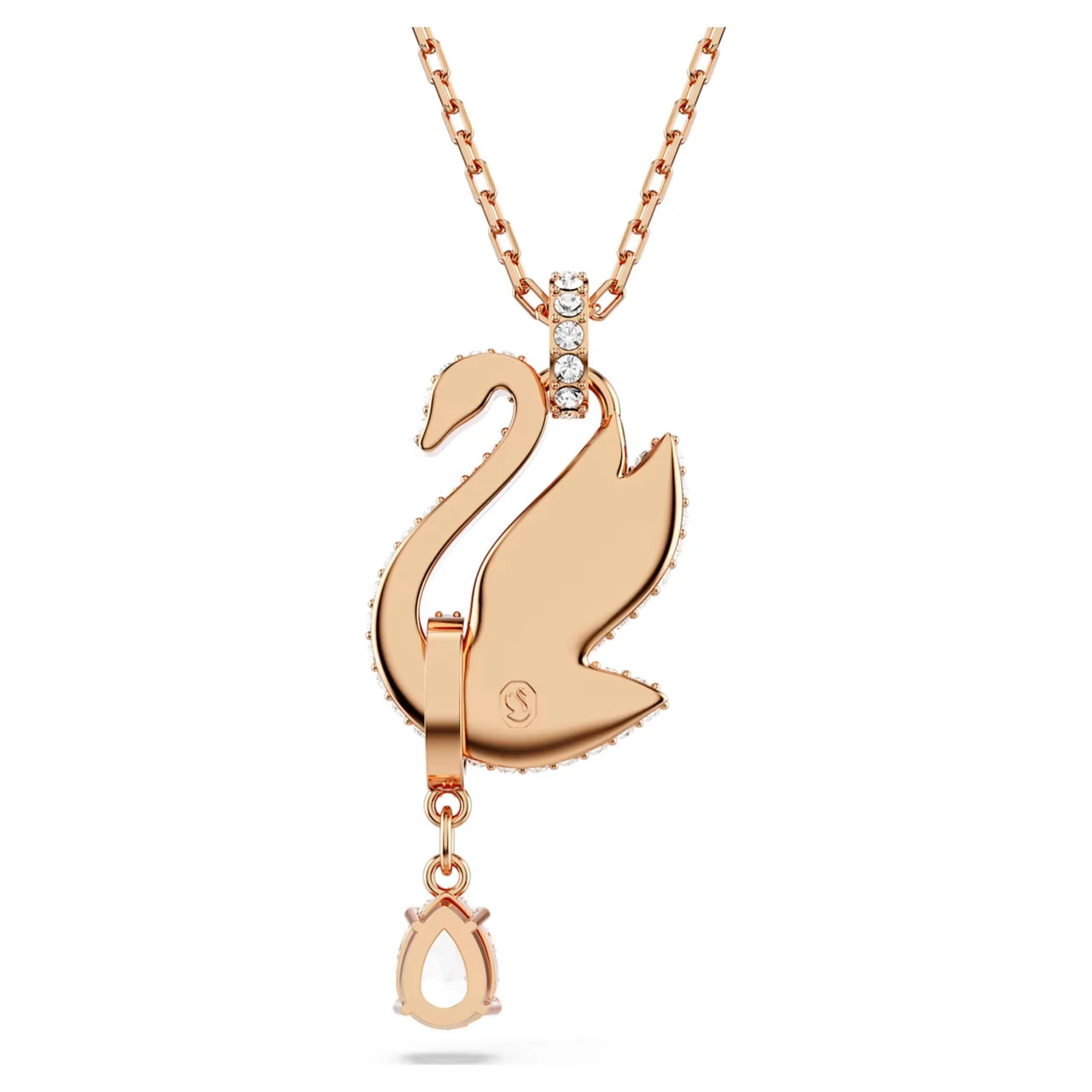 Swan Pendant, Black, Rose Gold-Tone Plated 5678045 | Swarovski 4 Swan Pendant, Black, Rose Gold-Tone Plated 5678045 | Swarovski - Image 4
