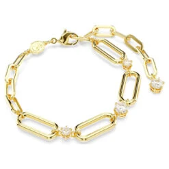 Constella Bracelet, White, Gold-Tone Plated 5683359 | Swarovski