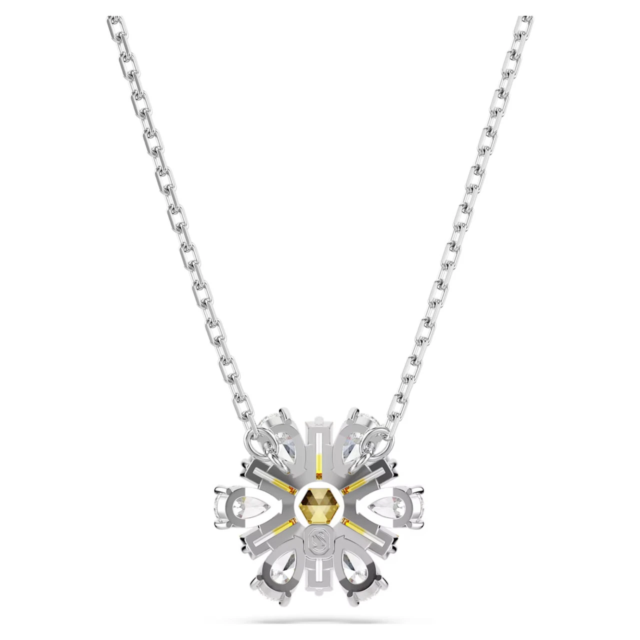 Idyllia Pendant, Flower, Yellow, Rhodium Plated 5679939 | Swarovski 4 Idyllia Pendant, Flower, Yellow, Rhodium Plated 5679939 | Swarovski - Image 4