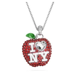 I LOVE NY Pendant, Red, Rhodium Plated 5687027 | Swarovski