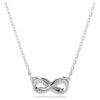 Hyperbola Pendant, Pavé, Infinity, White, Rhodium Plated 5687265 | Swarovski