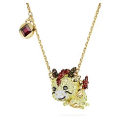 Chinese Zodiac Pendant, Dragon, Yellow, Gold-Tone Plated 5676540 | Swarovski