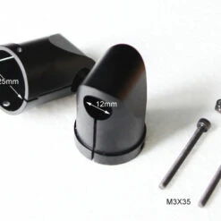 CNC 25mm/12mm T-joint Fixture Connector For Multicopter Landing Skid (2PCS)