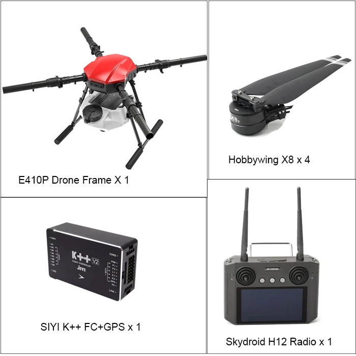 ARRIS E410P 4 Axis 10L Farm Drone Agriculture Spraying Drone Complete Version 1 ARRIS E410P 4 Axis 10L Farm Drone Agriculture Spraying Drone Complete Version