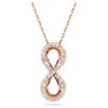 Hyperbola Pendant Infinity, White, Rose Gold-Tone Plated 5677623 | Swarovski