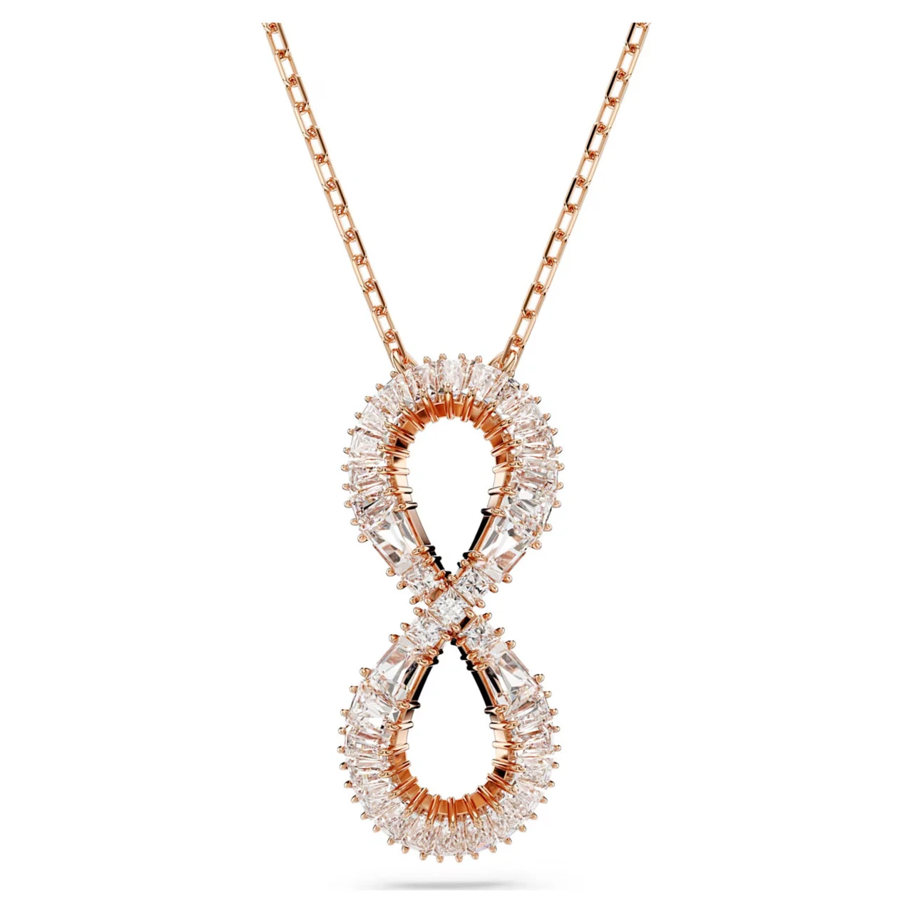 Hyperbola Pendant Infinity, White, Rose Gold-Tone Plated 5677623 | Swarovski 1 Hyperbola Pendant Infinity, White, Rose Gold-Tone Plated 5677623 | Swarovski