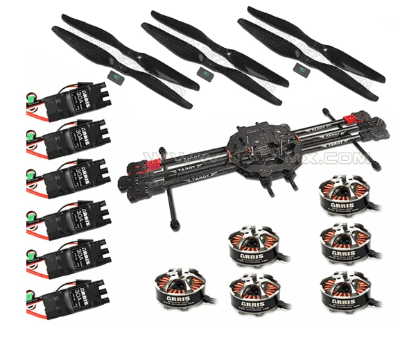 TAROT FY690 Carbon Fiber Hexa-copter Super Combo (Not Assembled) 1 TAROT FY690 Carbon Fiber Hexa-copter Super Combo (Not Assembled)