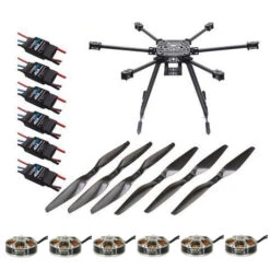 Lji ZD850 6-Axis 850mm Carbon Fiber Umbrella Folding Hexacopter Super Combo (Not Assembled)
