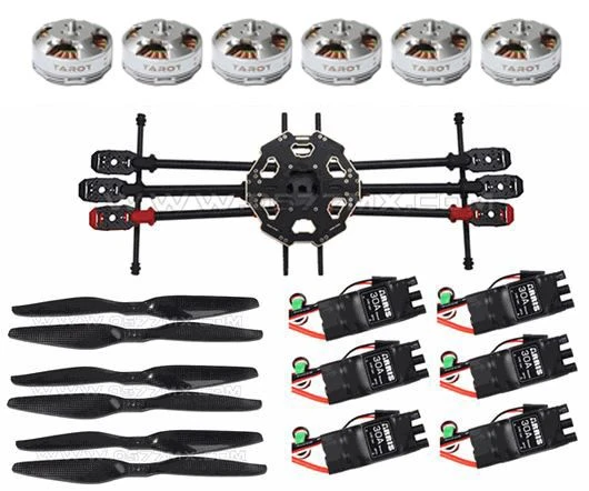 TAROT FY680 PRO Carbon Fiber Hexa-copter Super Combo (Not Assembled) 2 TAROT FY680 PRO Carbon Fiber Hexa-copter Super Combo (Not Assembled) - Image 2