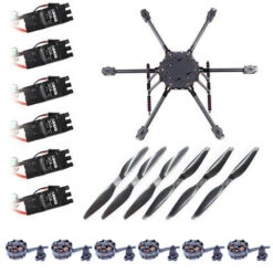 ZD700 PRO 700MM 6 Axis Carbon Fiber Umbrella Folding Hexacopter Combo With Motor ESC Propeller